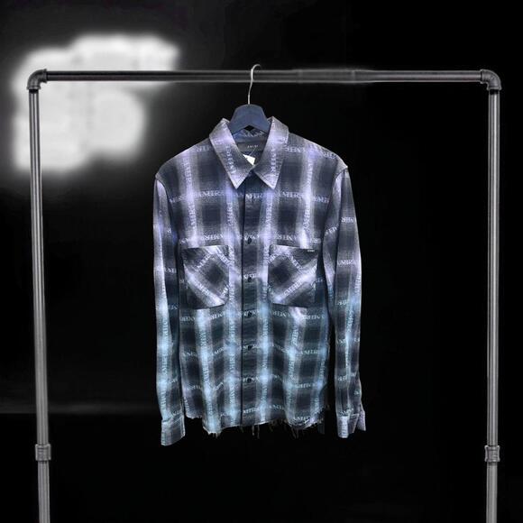 Amiri Plaid Logo Shirt - Picture 1 of 4